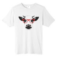 Portrait of Cow with glasses Tall Fusion ChromaSoft Performance T-Shirt