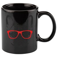 Portrait of French Bulldog with glasses 11oz C Handle Ceramic Mug