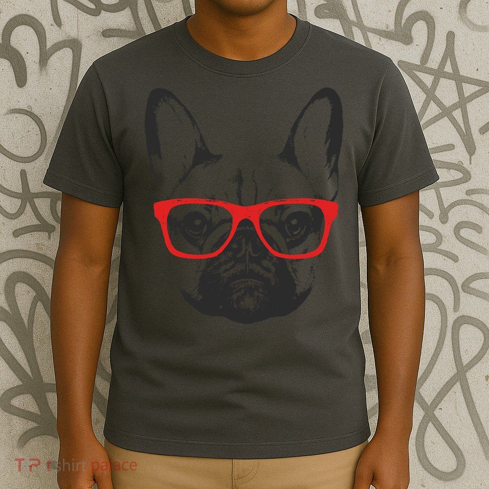 Portrait of French Bulldog with glasses T-Shirt