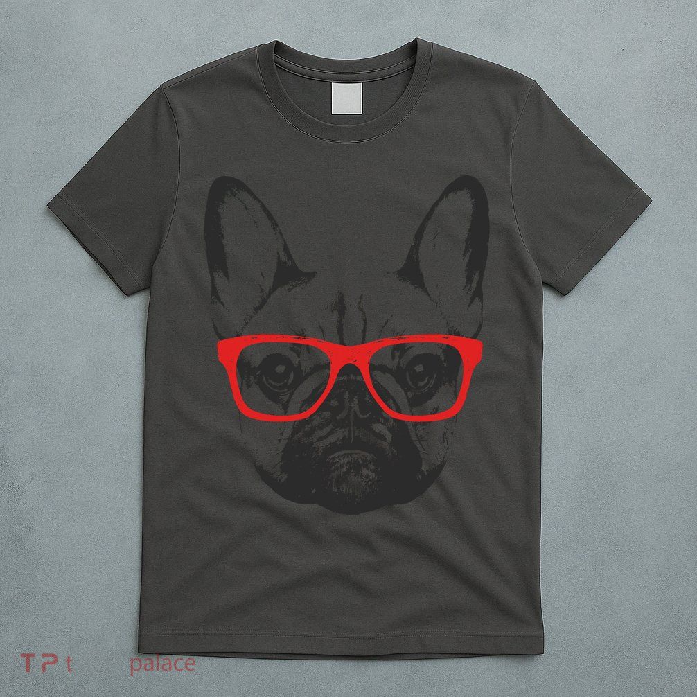 Portrait of French Bulldog with glasses T-Shirt