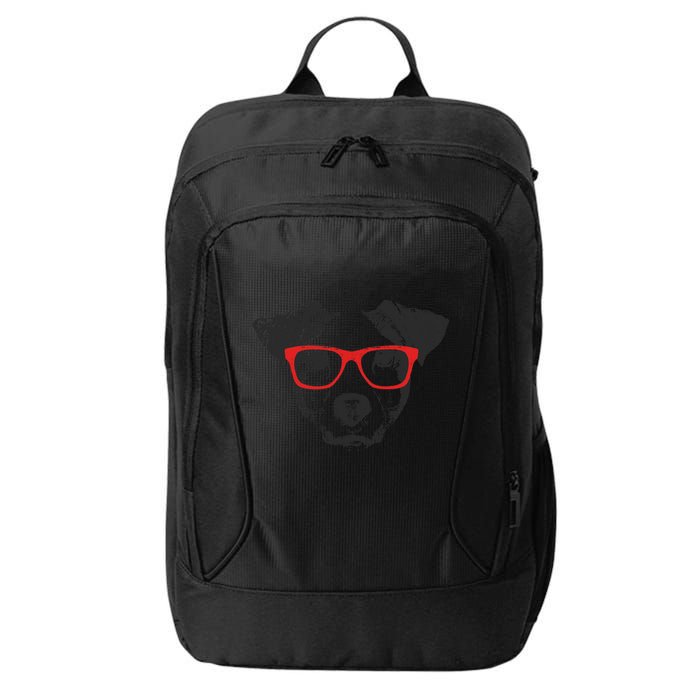 Portrait of Jack Russell with glasses City Backpack
