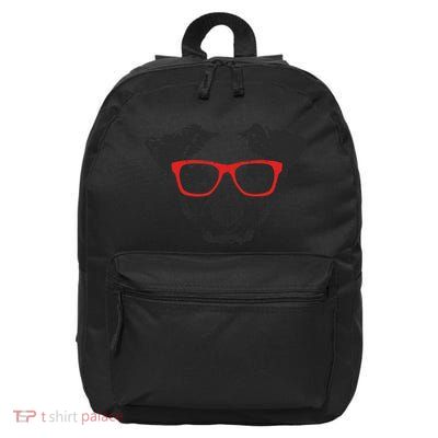 Portrait of Jack Russell with glasses 16 in Basic Backpack