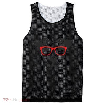 Portrait of Jack Russell with glasses Mesh Reversible Basketball Jersey Tank