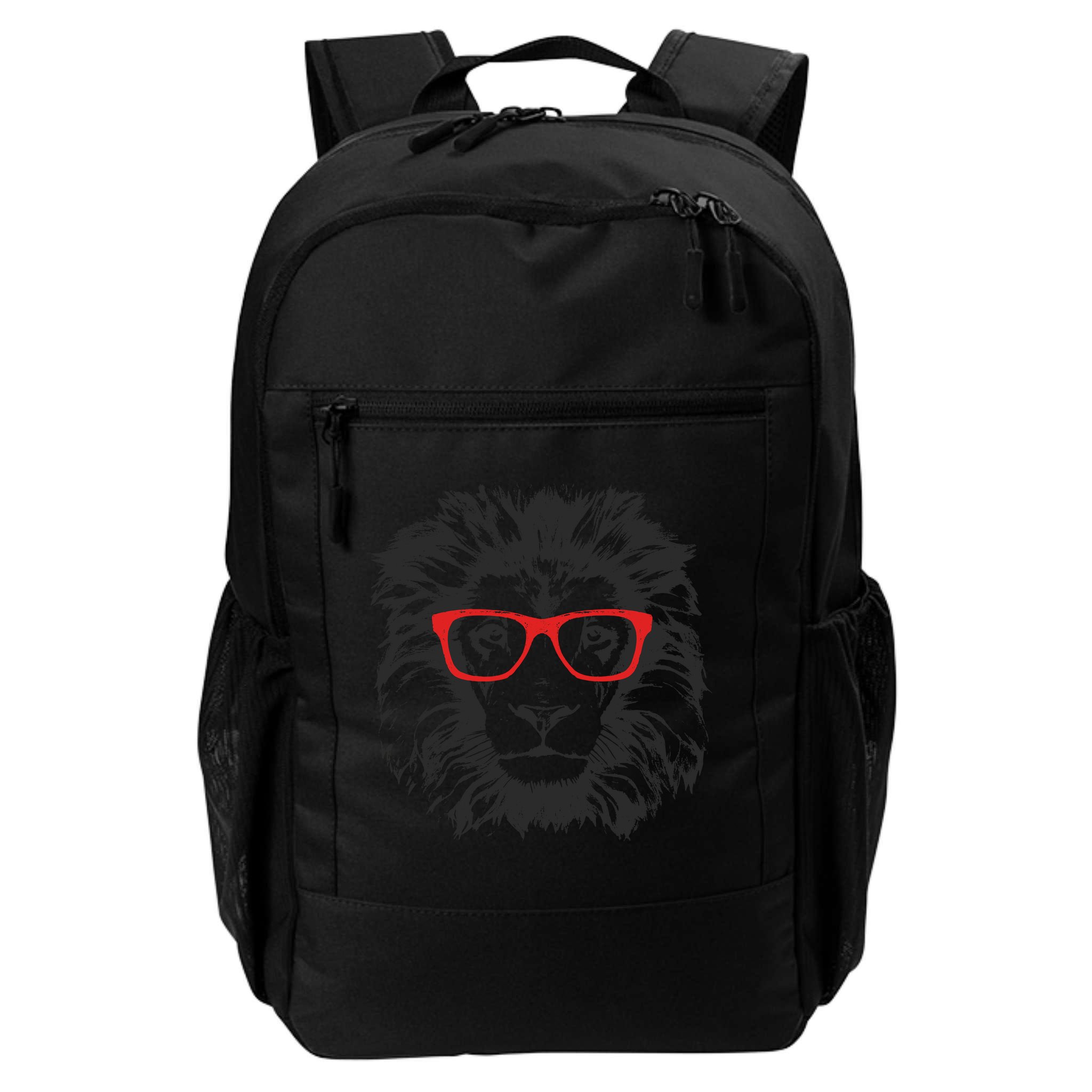 Portrait of Lion with glasses Backpack