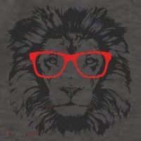 Portrait of Lion with glasses Vector Backpack