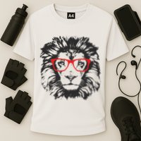Portrait of Lion with glasses Performance Shirt