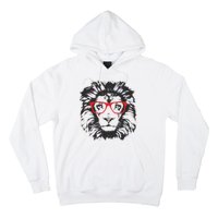 Portrait of Lion with glasses Hoodie