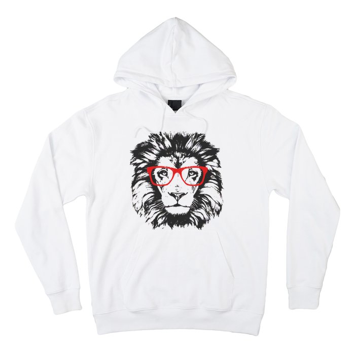 Portrait of Lion with glasses Hoodie