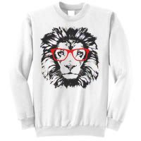 Portrait of Lion with glasses Sweatshirt