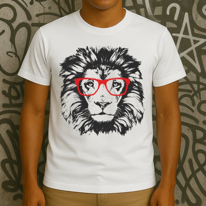 Portrait of Lion with glasses T-Shirt