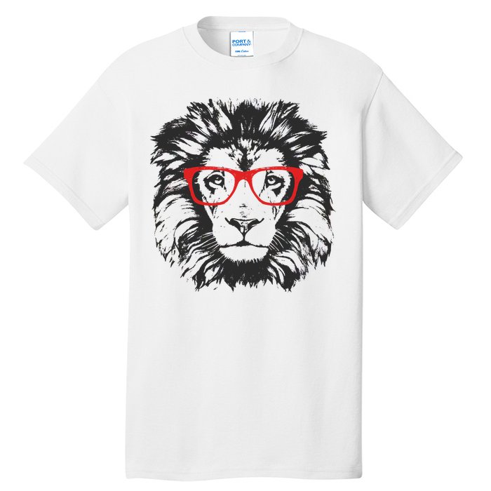 Portrait of Lion with glasses Tall T-Shirt