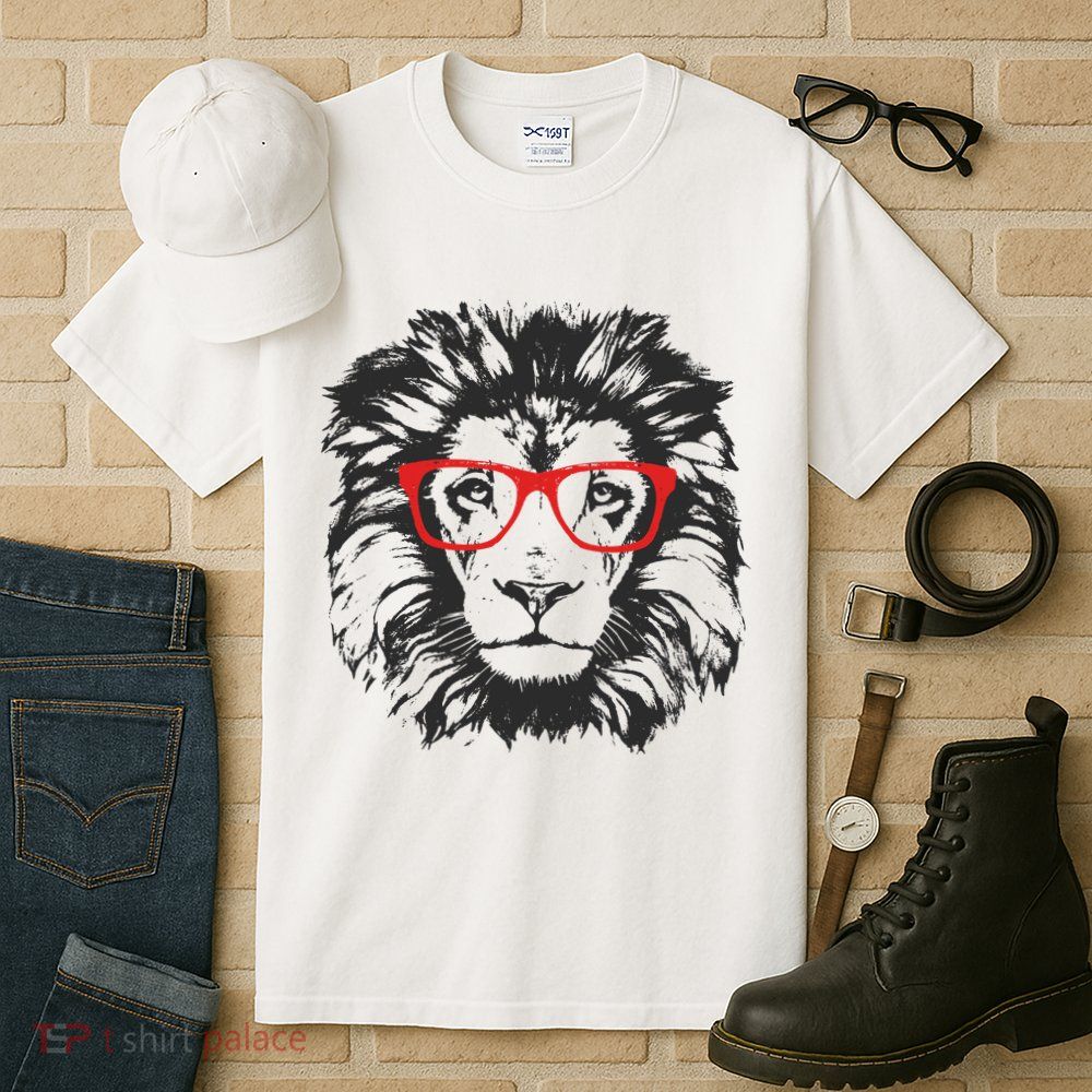 Portrait of Lion with glasses Tall T-Shirt