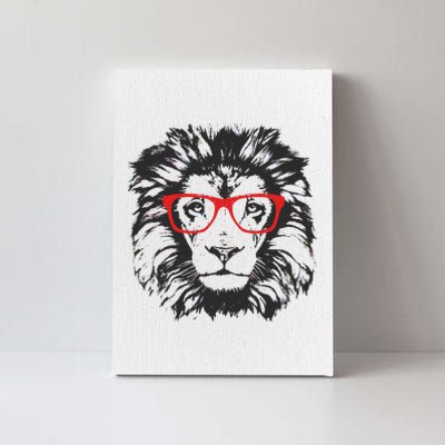 Portrait of Lion with glasses Canvas