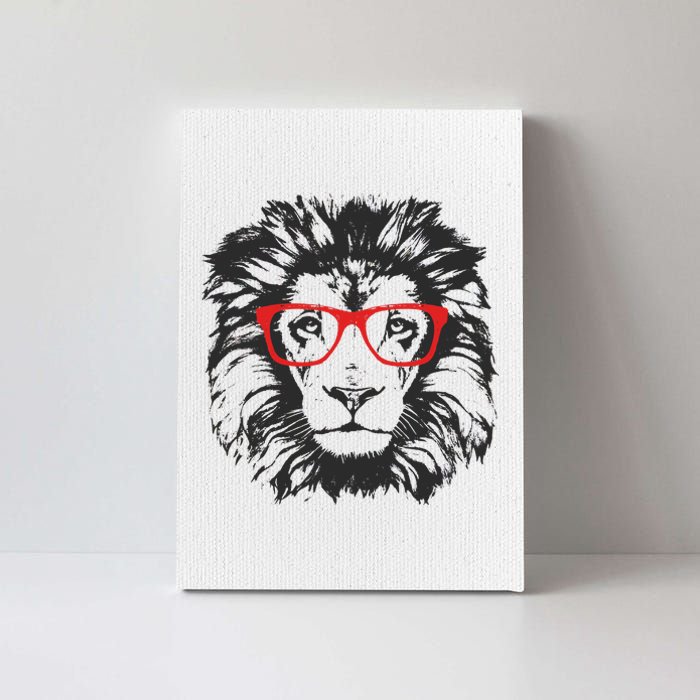 Portrait of Lion with glasses Canvas