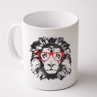 Portrait of Lion with glasses Coffee Mug