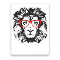 Portrait of Lion with glasses Poster