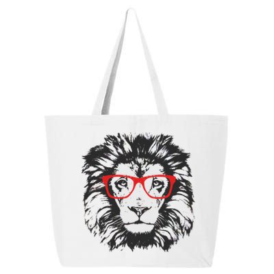 Portrait of Lion with glasses 25L Jumbo Tote