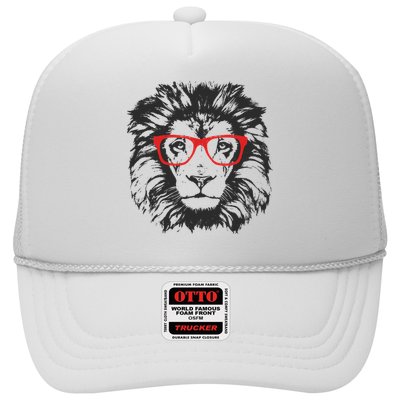 Portrait of Lion with glasses Trucker Hat
