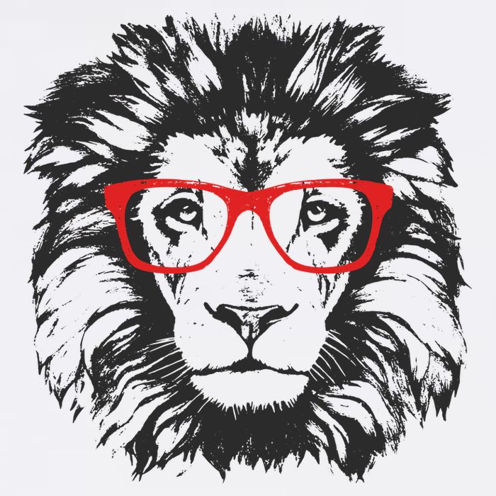 Portrait of Lion with glasses Toddler T-Shirt