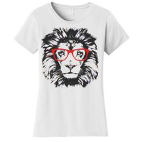 Portrait of Lion with glasses Women's T-Shirt