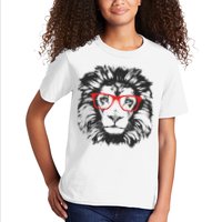Portrait of Lion with glasses Kids T-Shirt