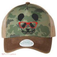 Portrait of Panda with glasses Legacy Tie Dye Trucker Hat