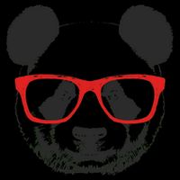 Portrait of Panda with glasses 16 in Basic Backpack