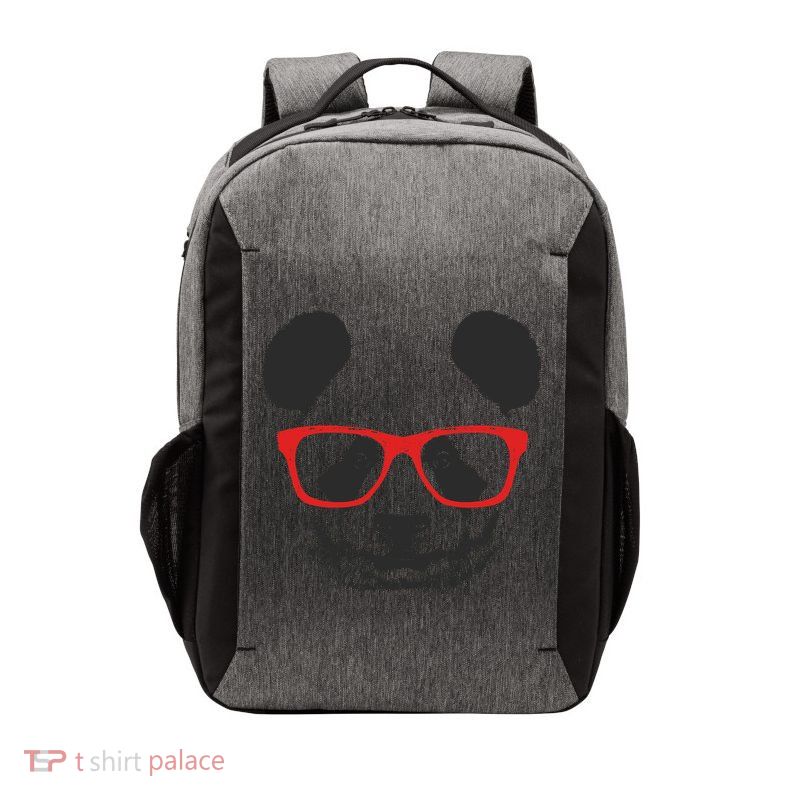Portrait of Panda with glasses Vector Backpack