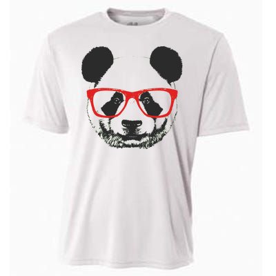 Portrait of Panda with glasses Cooling Performance Crew T-Shirt