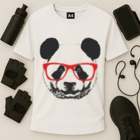 Portrait of Panda with glasses Cooling Performance Crew T-Shirt