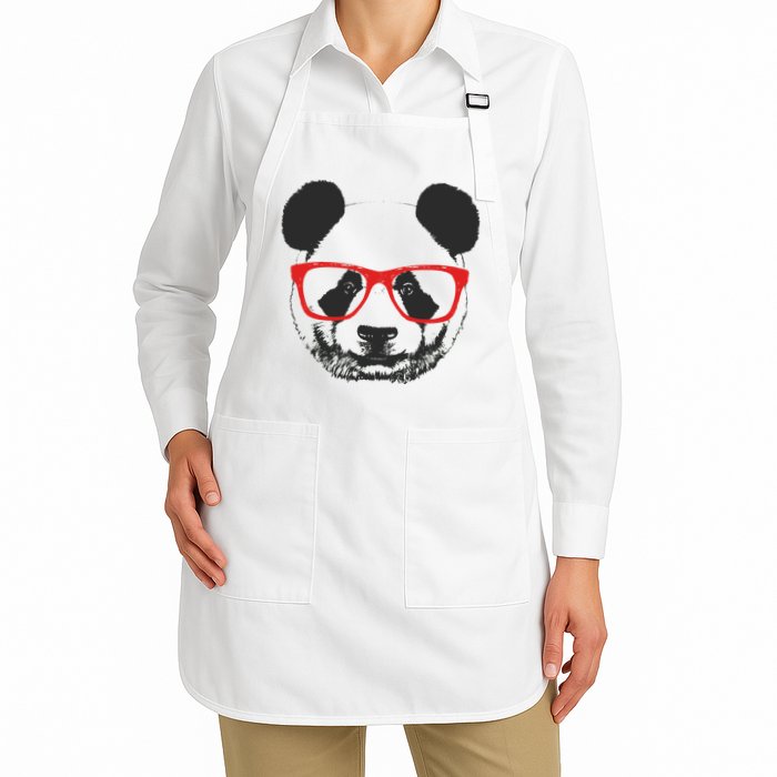 Portrait of Panda with glasses Apron