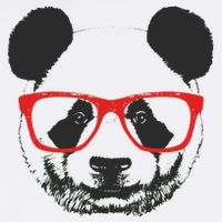 Portrait of Panda with glasses Magnet