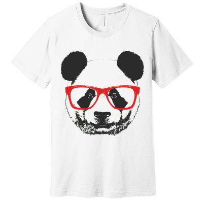 Portrait of Panda with glasses Premium T-Shirt