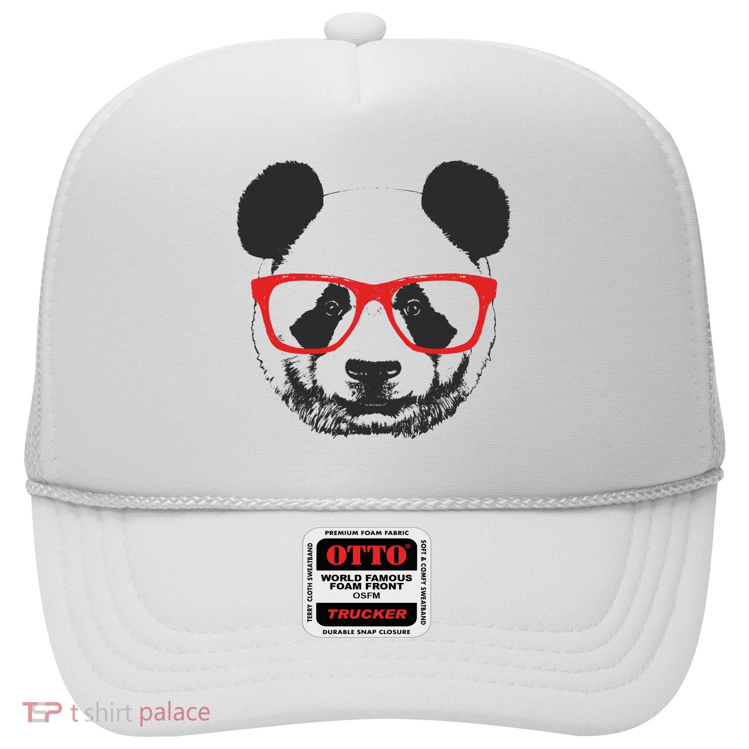 Portrait of Panda with glasses Trucker Hat
