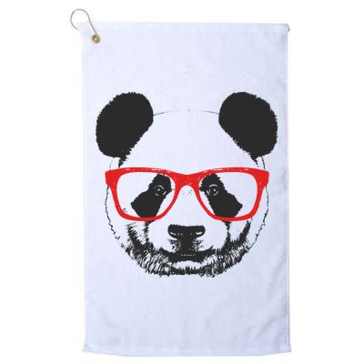 Portrait of Panda with glasses Golf Towel