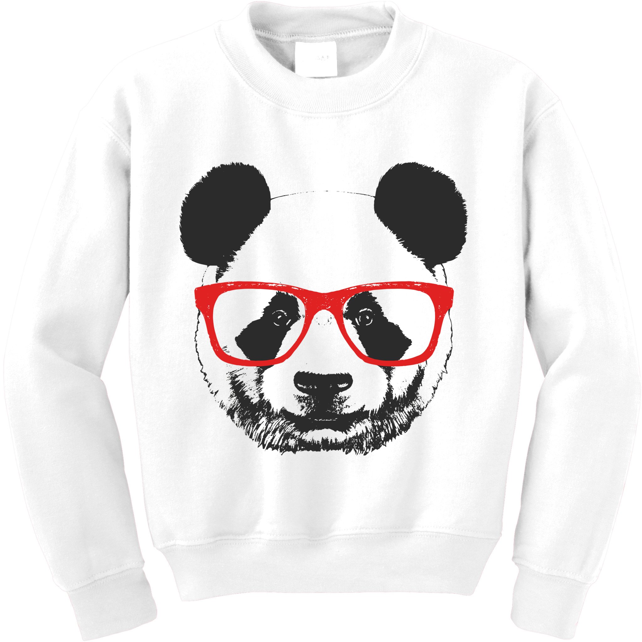 Portrait of Panda with glasses Kids Sweatshirt