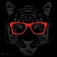 Portrait of Tiger With Glasses 16 in Basic Backpack