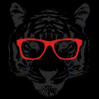 Portrait of Tiger With Glasses Zip Tote Bag