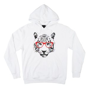 Portrait of Tiger With Glasses Hoodie