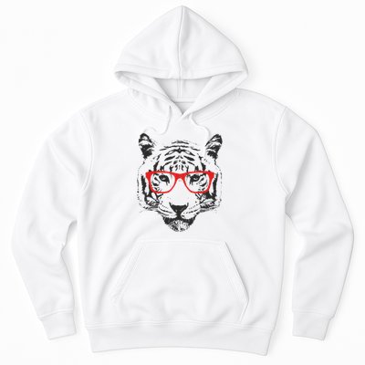 Portrait of Tiger With Glasses Hoodie