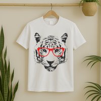 Portrait of Tiger With Glasses T-Shirt