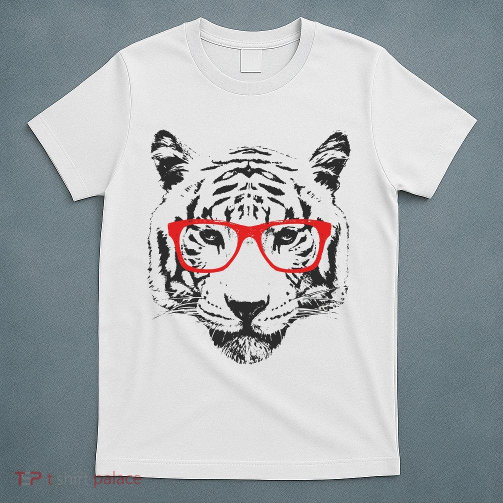 Portrait of Tiger With Glasses T-Shirt