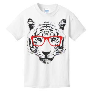 Portrait of Tiger With Glasses Kids T-Shirt