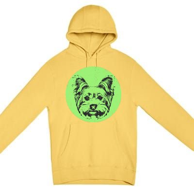 Portrait of Yorkshire Terrier Dog Premium Pullover Hoodie