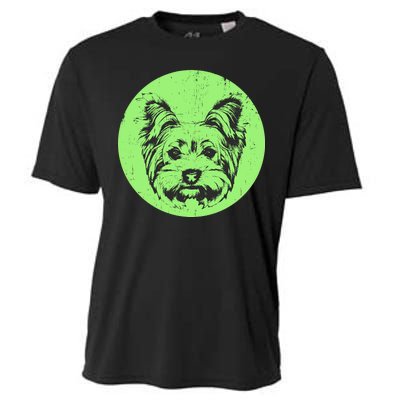 Portrait of Yorkshire Terrier Dog Cooling Performance Crew T-Shirt