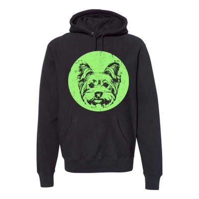 Portrait of Yorkshire Terrier Dog Premium Hoodie