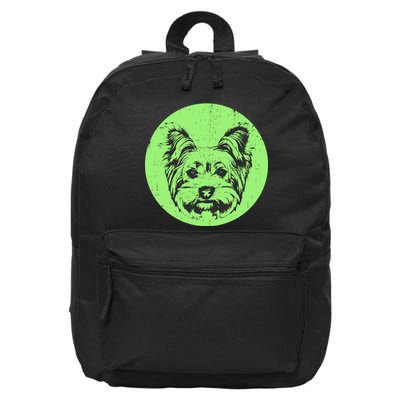 Portrait of Yorkshire Terrier Dog 16 in Basic Backpack