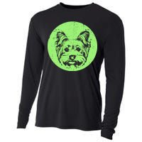 Portrait of Yorkshire Terrier Dog Cooling Performance Long Sleeve Crew