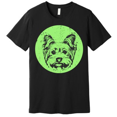 Portrait of Yorkshire Terrier Dog Premium T-Shirt