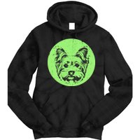 Portrait of Yorkshire Terrier Dog Tie Dye Hoodie